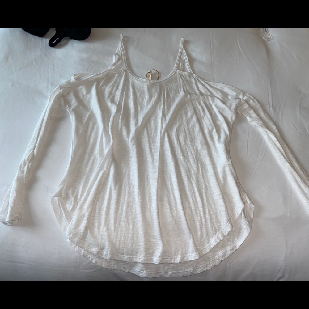 Long Sleeve Shirt with Shoulder Cut Outs